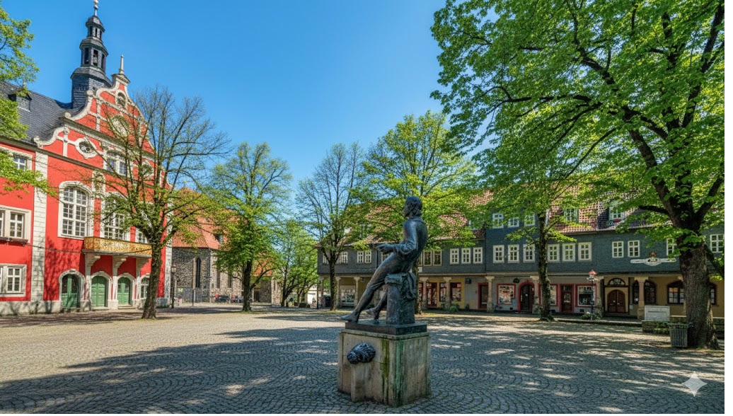 Der Marktplatz heute – mit vitalen Linden